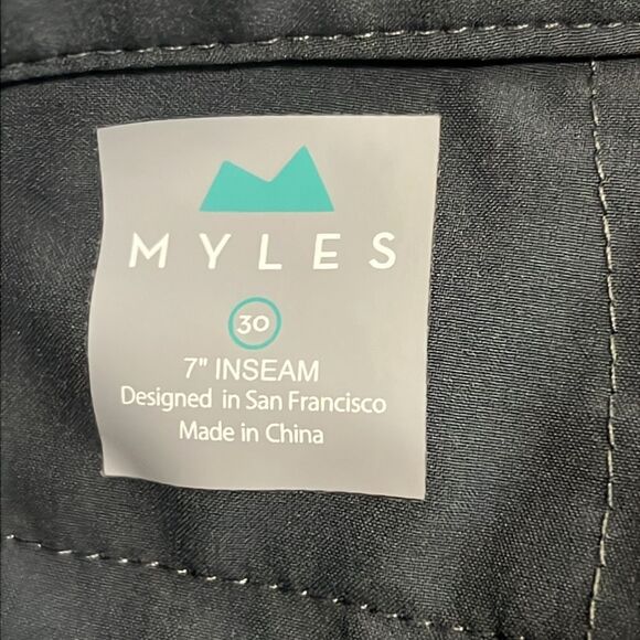 MYLES Golf Shorts Men's Size 30 SkyBlue Everyday 7'' Inseam Outdoor Chino - Picture 7 of 9